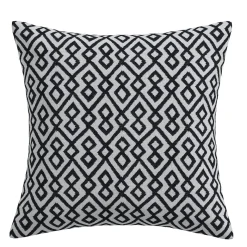 20" Greek Key Black Outdoor Pillow