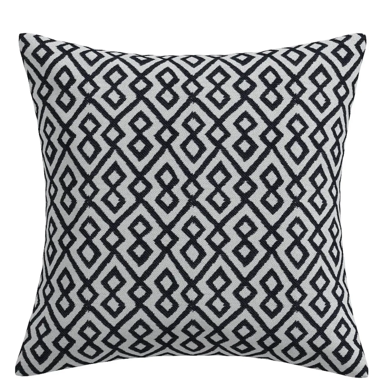 20" Greek Key Black Outdoor Pillow