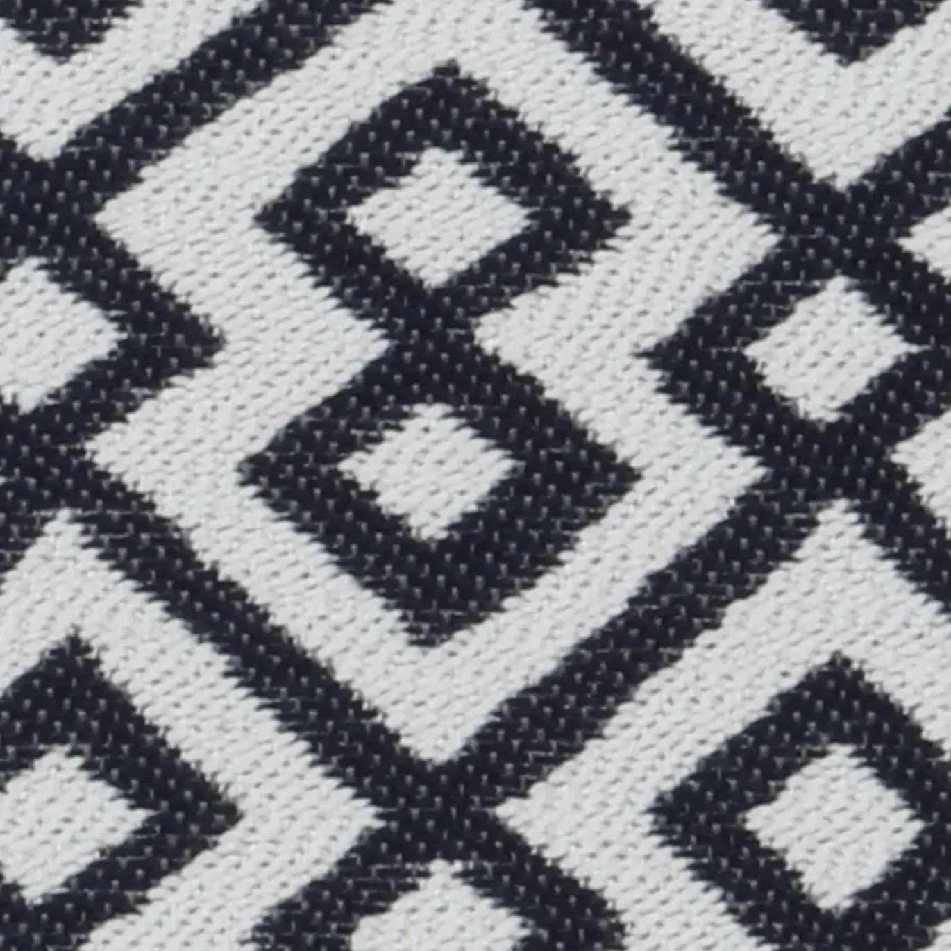 20" Greek Key Black Outdoor Pillow