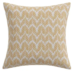 20" Woodblock Leaf Shell Outdoor Pillow