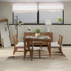 Amalie 7pc: Dining Table And 6 Wood Side Chairs