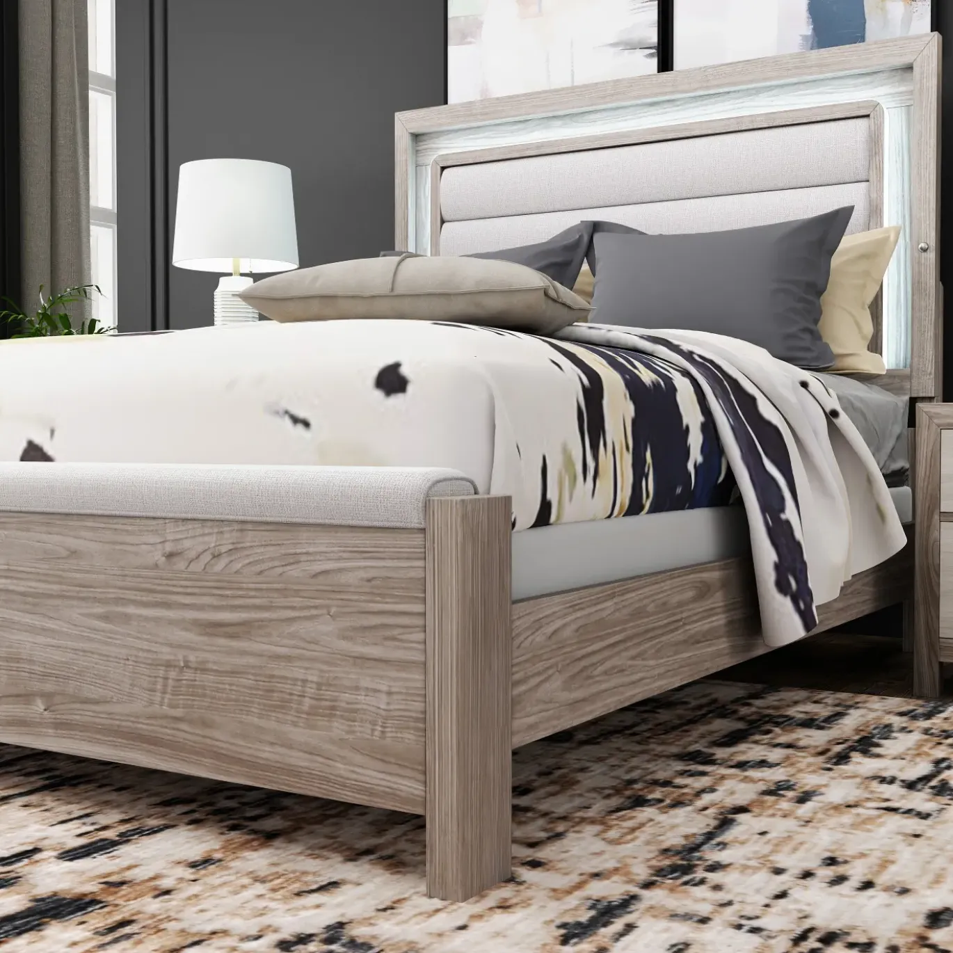 Avery Bed with LED Lighting