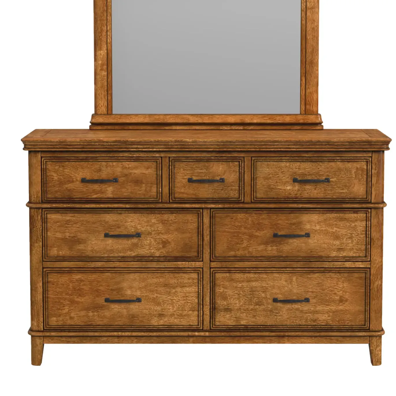 Bandit Panel Bedroom Set-New! Queen Bed, Dresser, Mirror & Nightstand