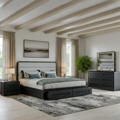 Becket Storage Bedroom Set-New! Queen Storage Bed, Dresser, Mirror, Nightstand