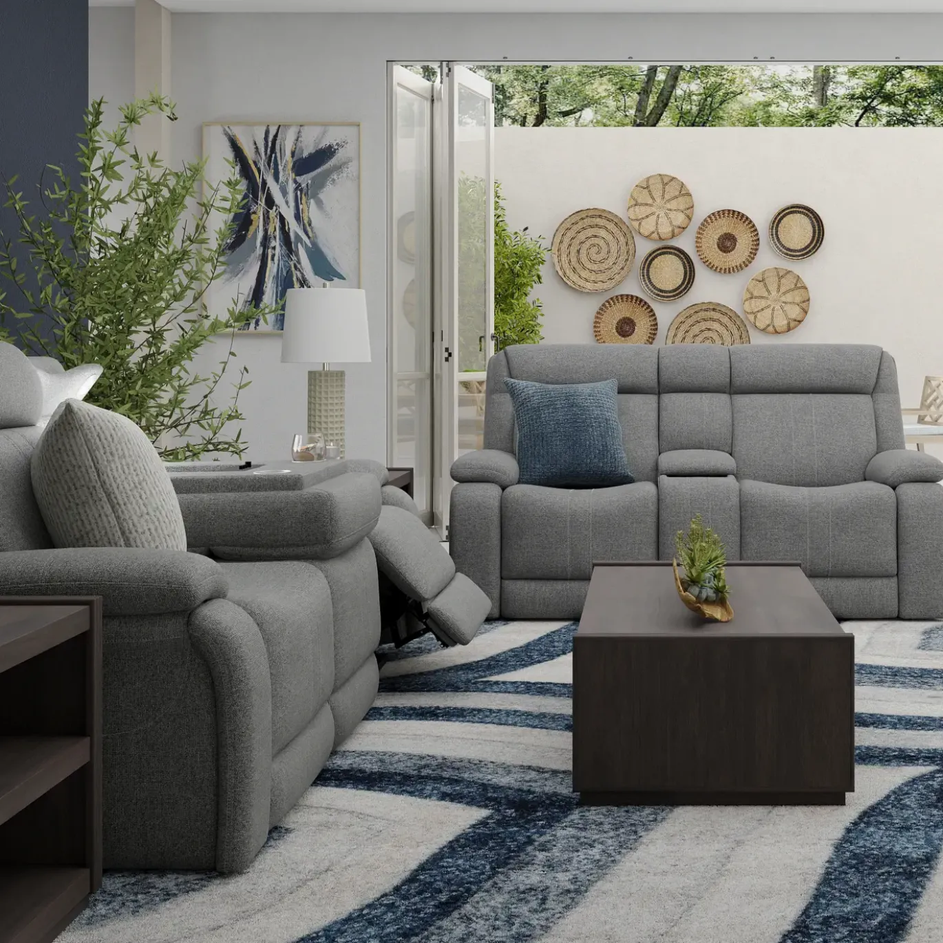 Blockbuster Immersive Sound Power Living Room Set-New! P3 ZG with Immersive sound Sofa & Loveseat