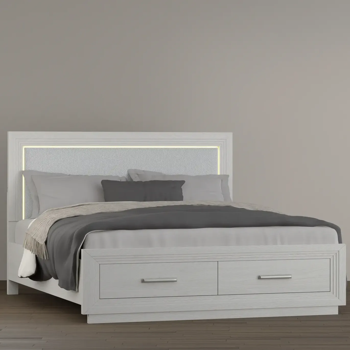 Burbank California King Storage Bed With LED Lights