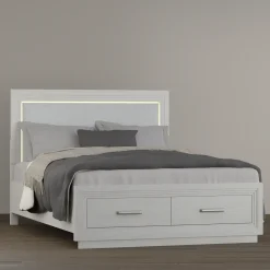 Burbank Queen Storage Bed With LED Lights