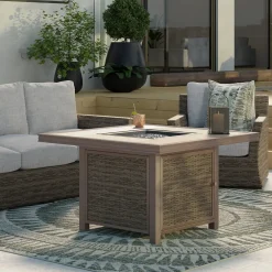 Cabo 5pc Fire Chat: Firepit+4 Lounge Chairs