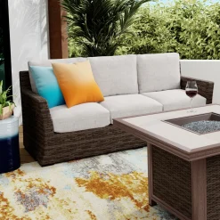 Cabo Sofa, 2 Chairs, and Firepit