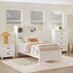 Cali Kids White Bookcase Bedroom Set