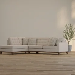 Calvin Sectional Beige 2pc Sectional with LAF Chaise