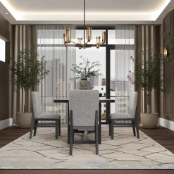Cassidy Rectangular Dining Table & 4 Side Chairs
