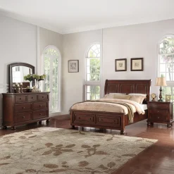 Cortland King Sleigh Storage Bed, Dresser, Mirror, Nightstand