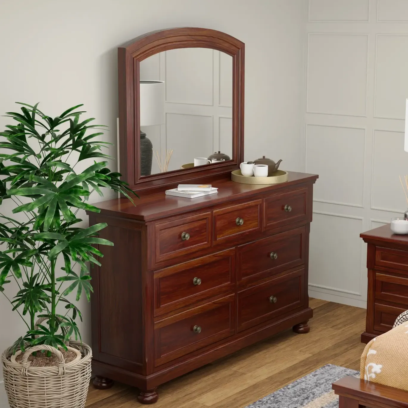 Cortland King Sleigh Storage Bed, Dresser, Mirror, Nightstand