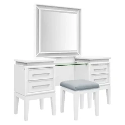 Danica 3pc Vanity, Mirror & Stool