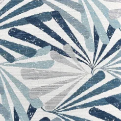 Diamond Palm Blue Outdoor Pillow