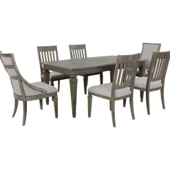 East Bay Extendable Dining Table, 2 Arm Chairs & 4 Side Chairs