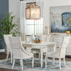 East Bay 5pc Extendable Dining Set: Table & 4 Arm Chairs