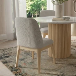 Eden 5pc Dining Set: Round Table & 4 Side Chairs