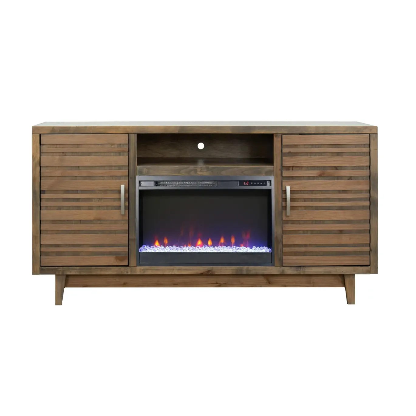 Everett 66 Inch Crystal Only Fireplace Console