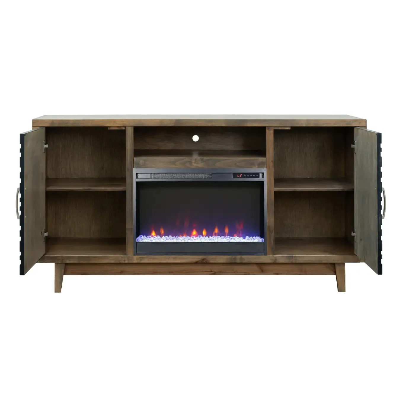 Everett 66 Inch Crystal Only Fireplace Console