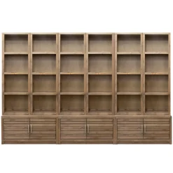 Everett 3 Storage Platforms & 6 Half Pier Bookshelf