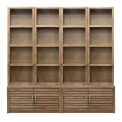 Everett 2 Storage Platforms & 4 Half Pier Bookshelf