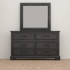 Fallston California King Sleigh Bed, Dresser, Mirror, Nightstand