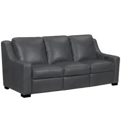 Fulton Leather Living Room Set Power Sofa & Power Loveseat