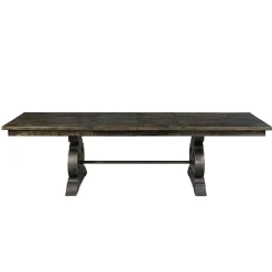Hacienda Charcoal 6pc Dining Set: Table, 2 Arm Chairs, 2 Side Chairs and Bench
