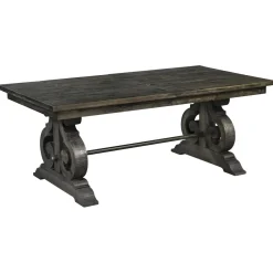 Hacienda Charcoal 6pc Dining Set: Table, 2 Arm Chairs, 2 Side Chairs and Bench