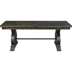 Hacienda Charcoal 6pc Dining Set: Table, 2 Arm Chairs, 2 Side Chairs and Bench