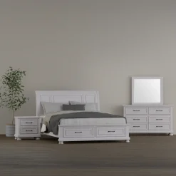 Hanover King Bed, Dresser, Mirror & Nightstand