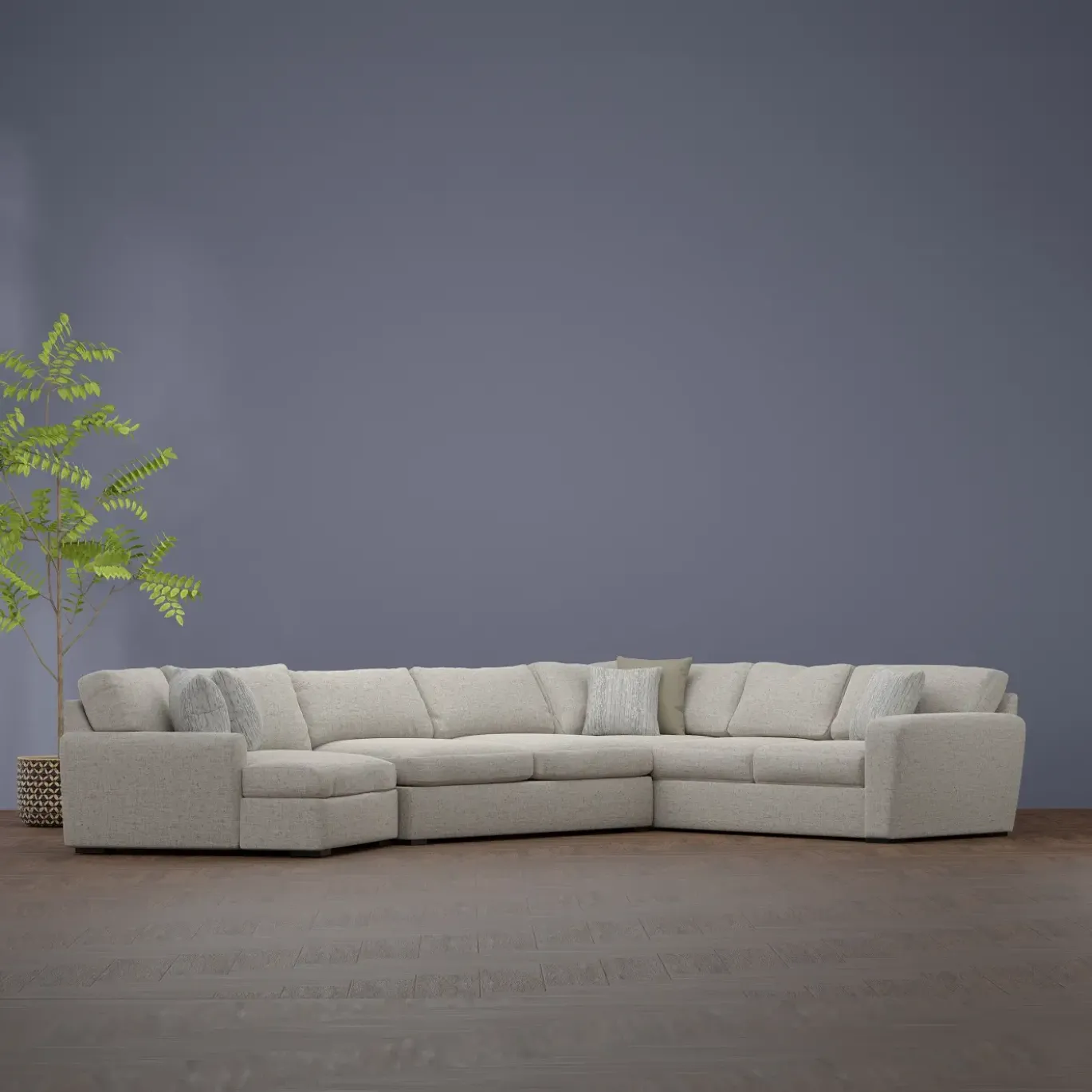Harley 3pc Left Cuddler Sleeper Sectional