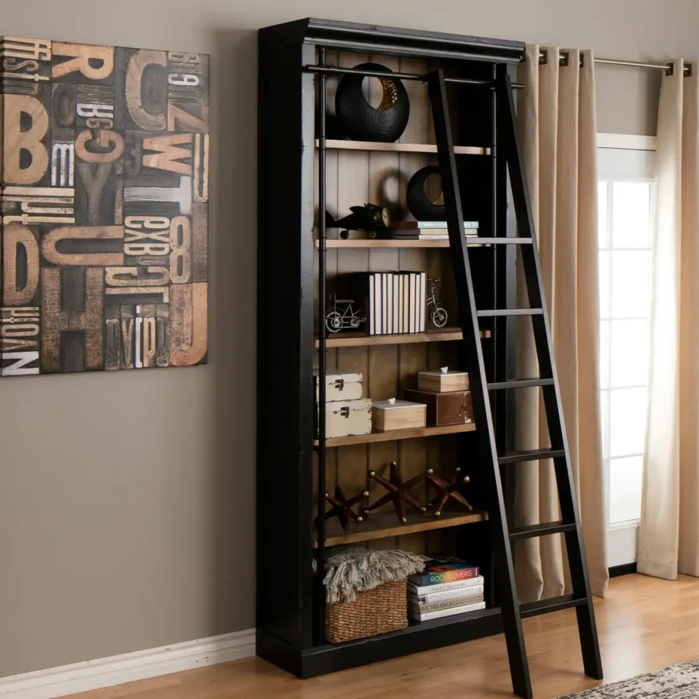 Heritage Bookcase with Ladder