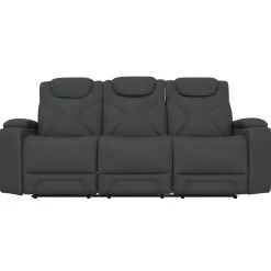 Jet Charcoal Leather Motion Sofa & Loveseat Set
