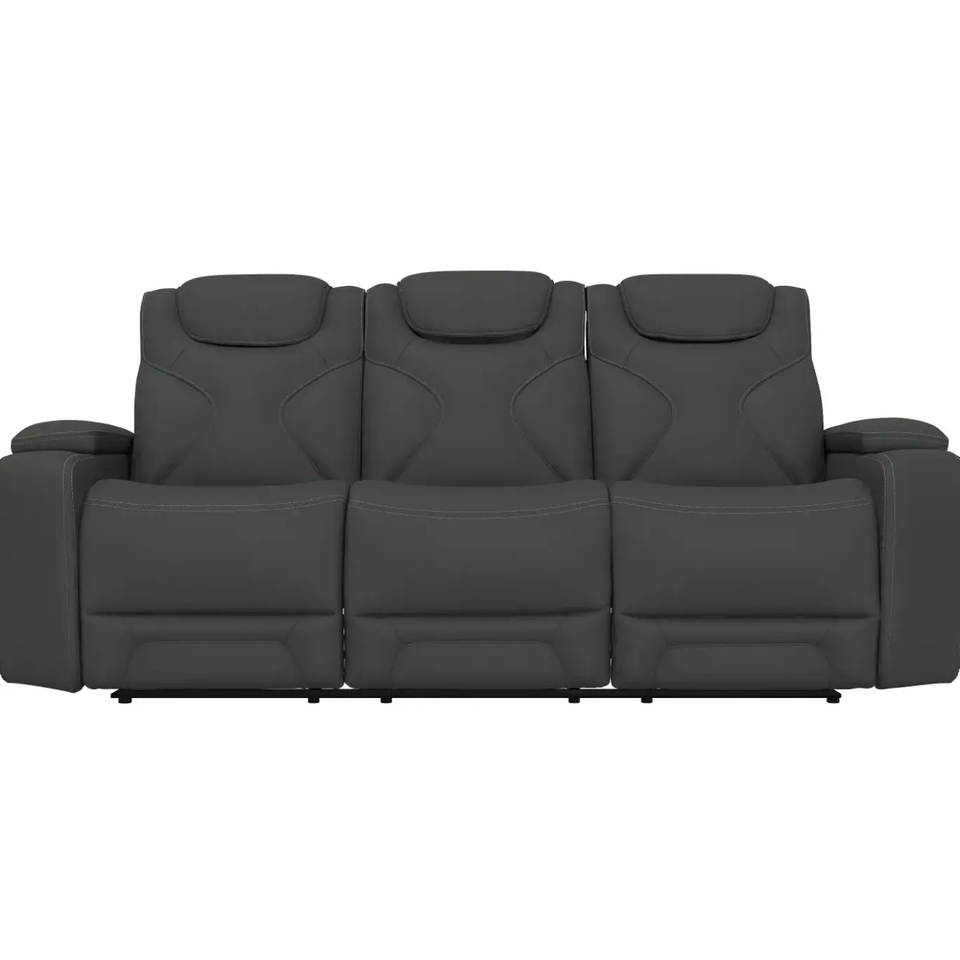 Jet Charcoal Leather Motion Sofa & Loveseat Set