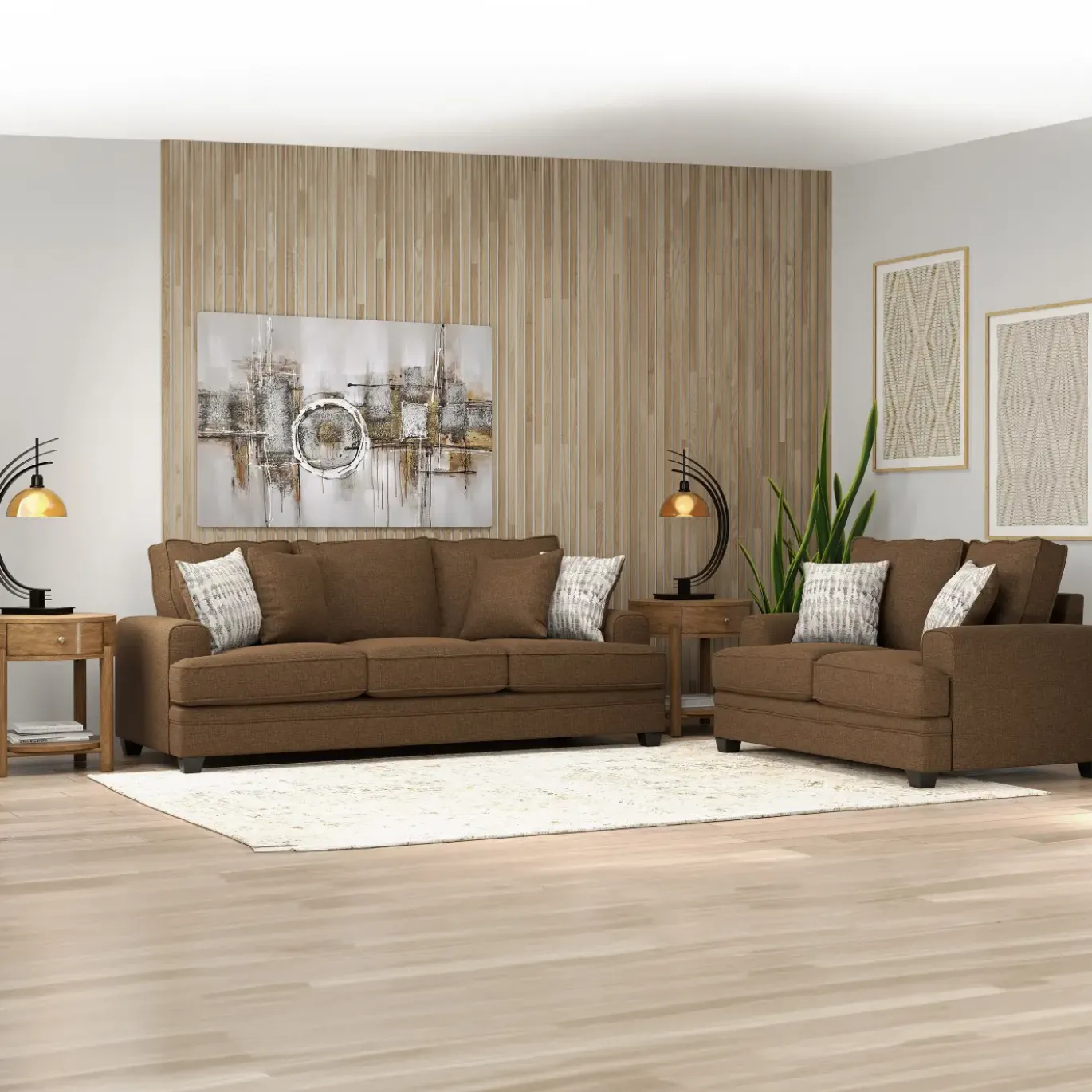 Kingston Brown Sofa & Loveseat