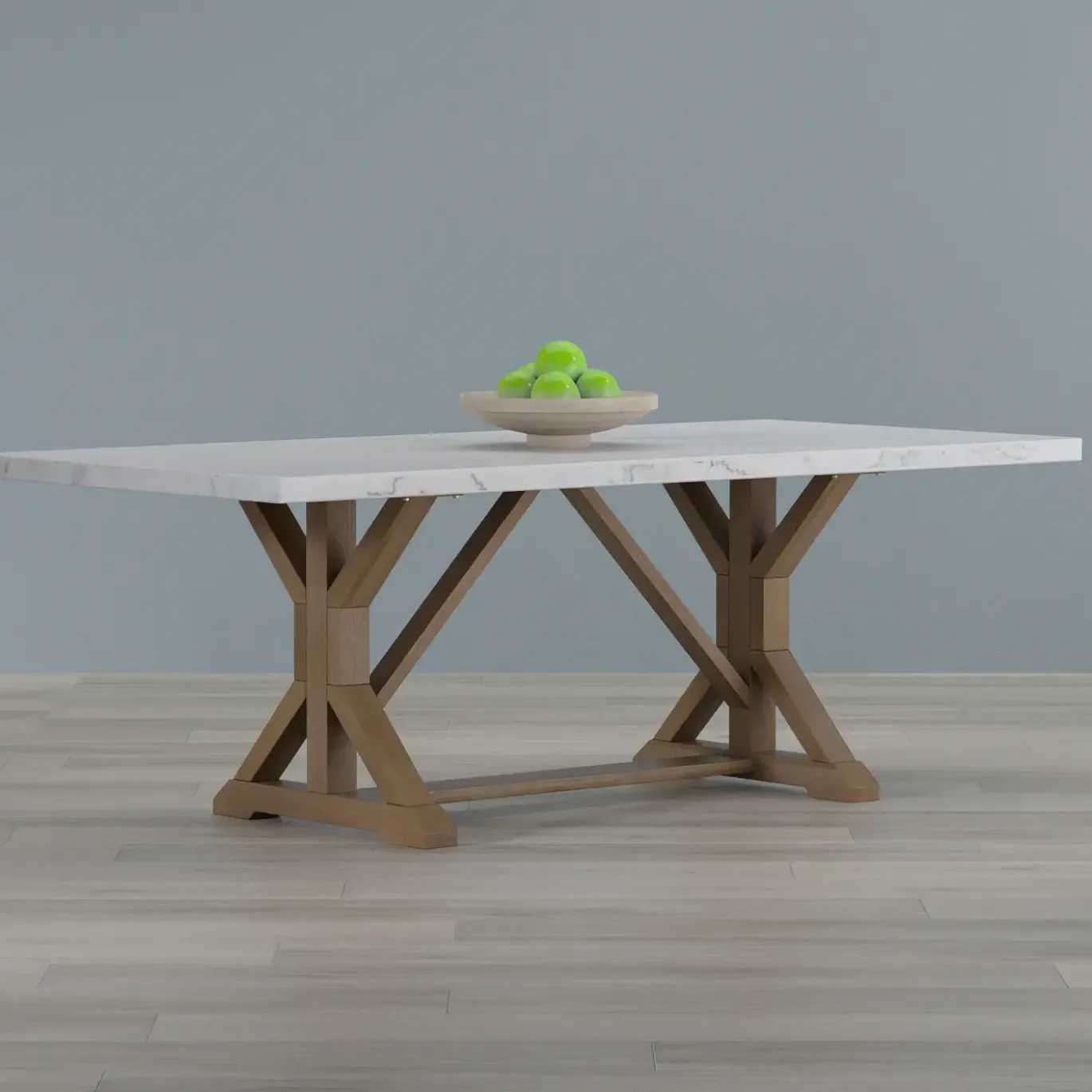 Lakeside Rectangular Marble Top Dining Table