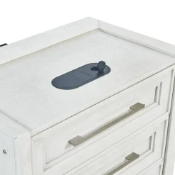 Laurel King Bench Storage Bed, Dresser, Mirror & Nightstand