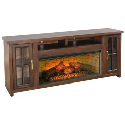 Levi Media Console & Log Fire Insert