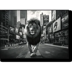 Lion in the City Wall Art