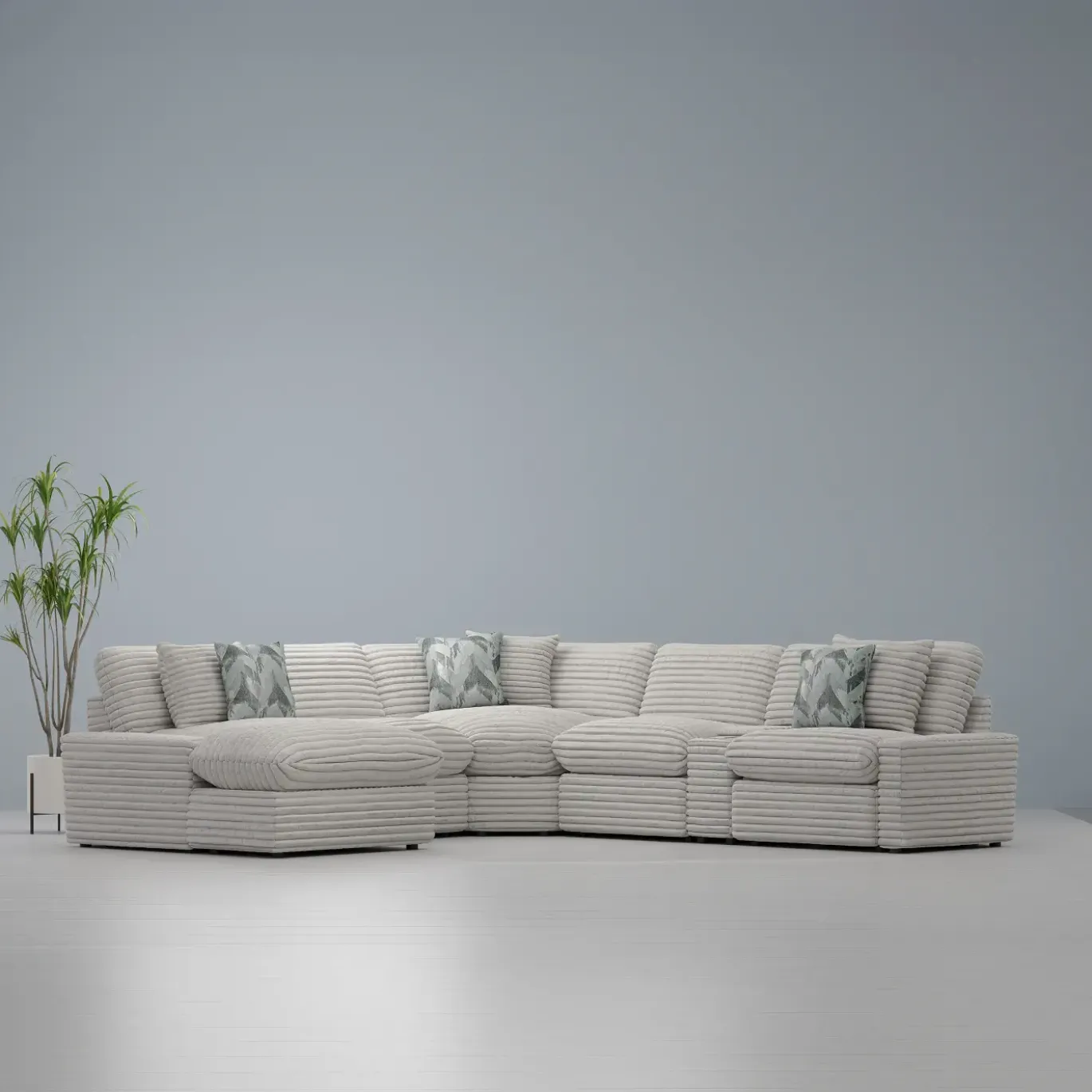Lush 6pc Left Chaise Power Sectional
