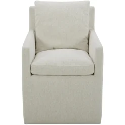Mila Castered Arm Chair With Crypton Performance Fabric