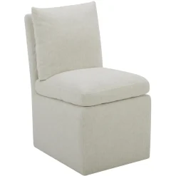 Mila Castered Side Chair With Crypton Performance Fabric