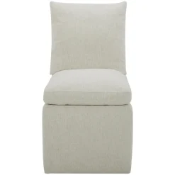 Mila Castered Side Chair With Crypton Performance Fabric