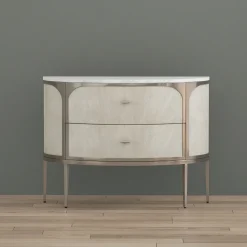 Modern Mood Two Drawer Demilune Nightstand