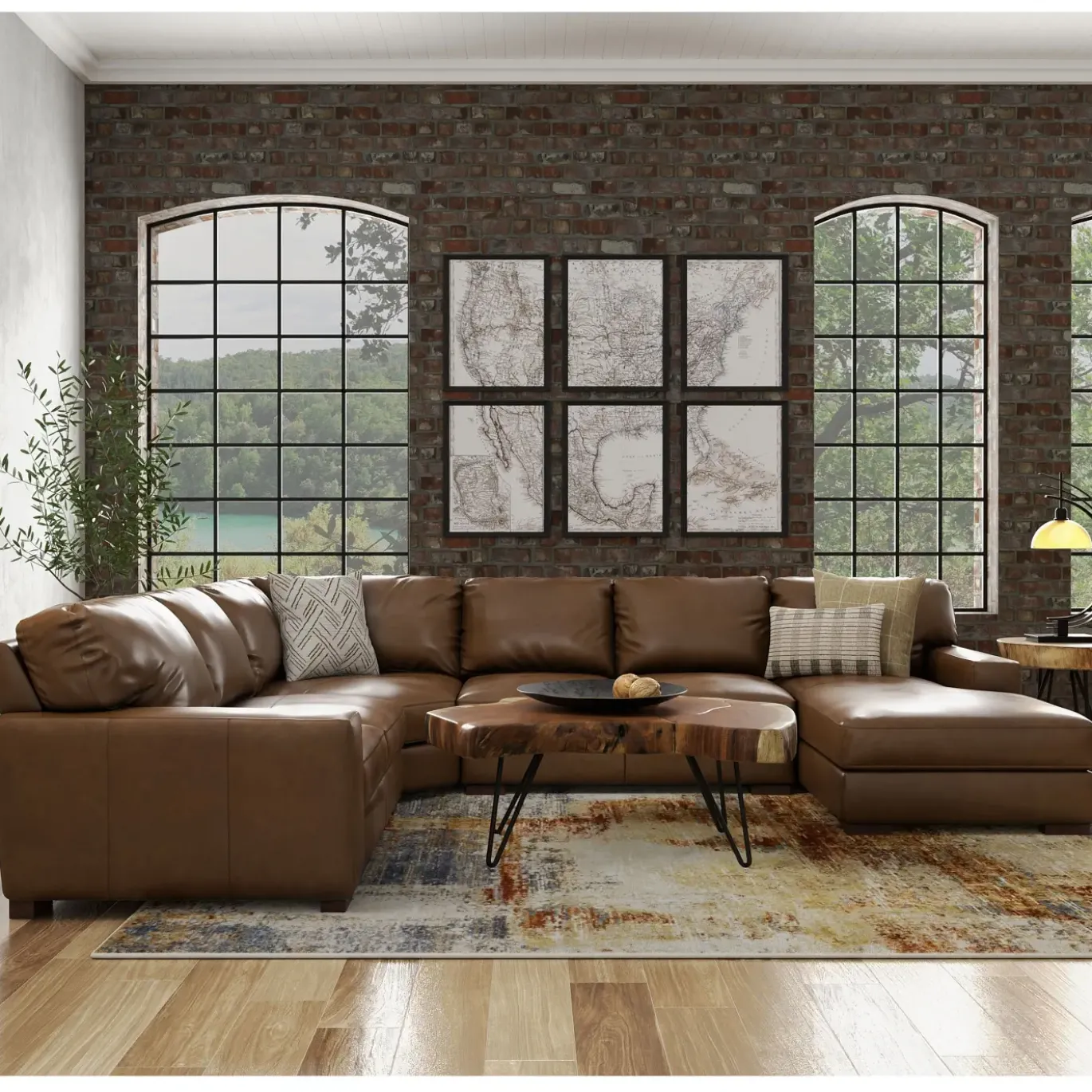 Monarch Leather Sectional