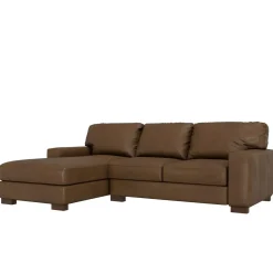 Monarch 2pc Leather Sofa Chaise with Left Chaise