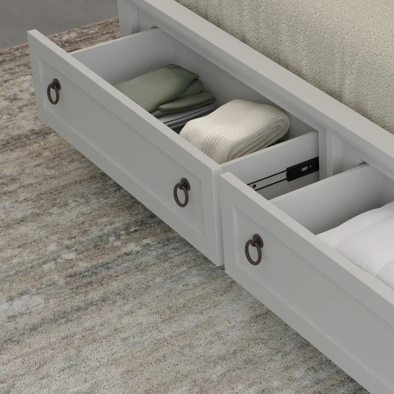Newport California King Upholstered Storage Bed